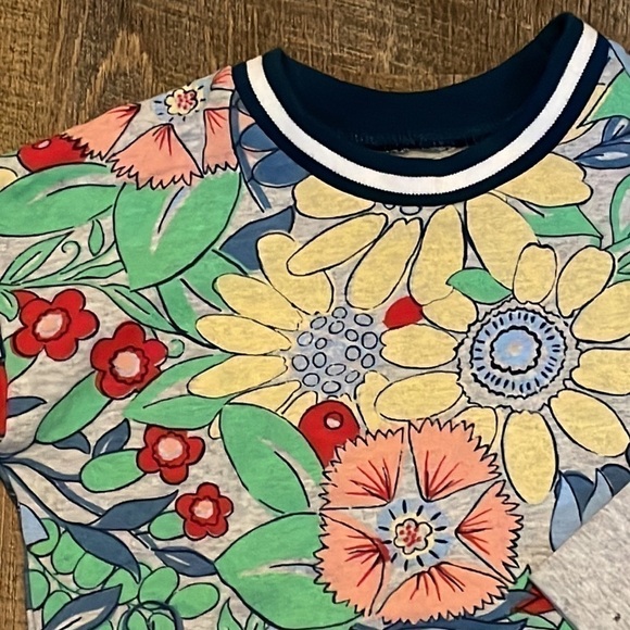 Gymboree Girl’s Crewneck Sweatshirt Floral Pattern Size XS (4) - Picture 2 of 6